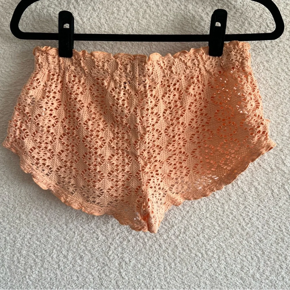 Free People Beach Women’s Crochet Love Peach Shorts‎ Size XS
